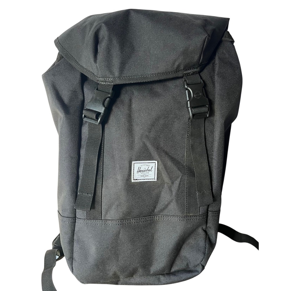 Herschel Supply Co. Backpack‎ Black Roll Top Padded Straps School Work Travel